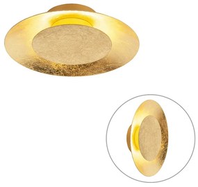 Lampa sufitowa w stylu art deco złoto/mosiądz z wbudowanym LED - Sun Nowoczesny Oswietlenie wewnetrzne