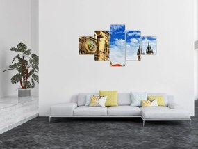 Obraz - Praski zegar astronomiczny (125x70 cm)