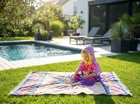 Dzieci ponczo WRÓŻKA I MOTYL fioletowy Rozmiar: 60 x 120 cm