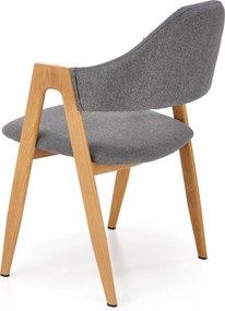 Krzesło na metalowym stelażu pokryte tkaniną K344