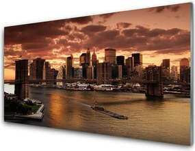 Panel Szklany Panorama Mostu Brooklińskiego