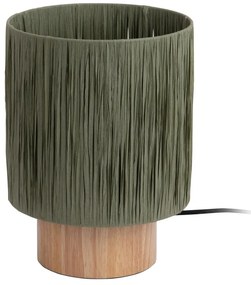 Zielona lampa stołowa z kloszem z plecionki papierowej (wys. 28,5 cm) Sheer – Leitmotiv