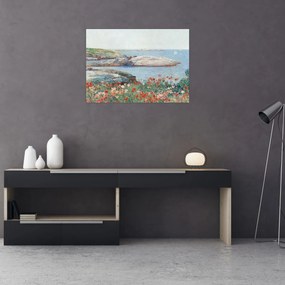 Obraz na szkle - Childe Hassam, Poppies,  Isles of Shoals, reprodukcje (70x50 cm)