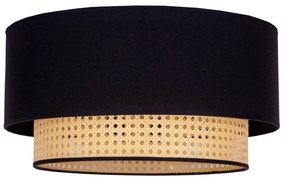 Duolla - Lampa sufitowa BOHO 1xE27/15W/230V śr. 45 cm czarna/rattan