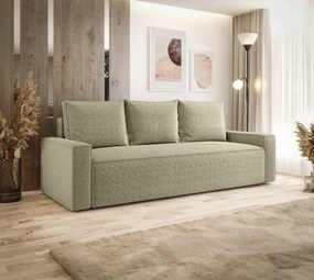 Ciemnobeżowa sofa boucle z pojemnikiem S3-A12