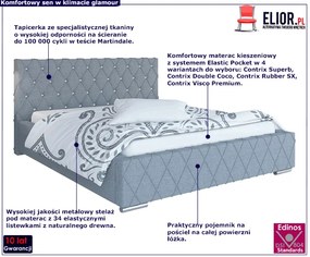 Podwójne łóżko z zagłówkiem 140x200 Loban 3X - 36 kolorów