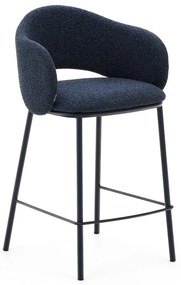 Ciemnoniebieski hoker (wysokość siedziska 65 cm) Maina – Kave Home