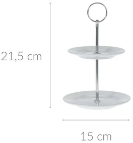 Patera dwupiętrowa z porcelany