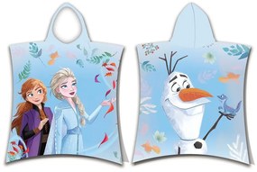 Niebieskie ponczo dziecięce frotte Frozen 2 – Jerry Fabrics