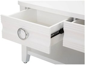 Biały stolik z litego drewna jodłowego 60x90 cm Shine – Mauro Ferretti