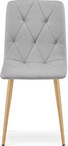 Jasnoszare krzesło pikowane metalowe D7-N16