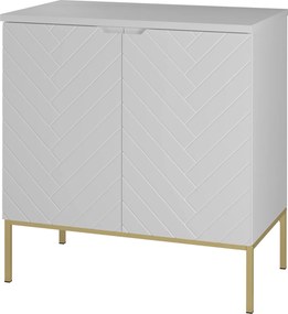 Szafka pod umywalkę nablatową Aspen 08, biały mat/złoty, 80 cm - zestaw 1