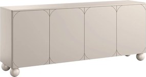 Komoda Sonatia II 200 cm czterodrzwiowa - kaszmir / nogi kule