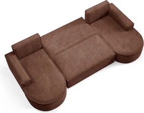 Narożnik MOLLY XL wolnostojący układ U z funkcją spania w tkaninie Abriamo 12 DomoHome