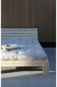 Łóżko dwuosobowe z litego drewna sosnowego ze stelażem 180x200 cm w naturalnym kolorze Layers – Karup Design