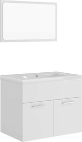 Minimalistyczny zestaw mebli do łazienki z umywalką 60 cm biały mat Z0-F99