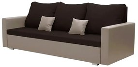 Kanapa sofa 3 os z funkcją spania EKO Ciemny brąz/Beżowy
