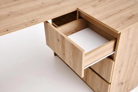 Biurko narożne BEGA dąb artisan HALMAR