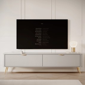 Szafka RTV stojąca LANTANA 200 cm do Salonu pod Telewizor - Odcienie beżu
