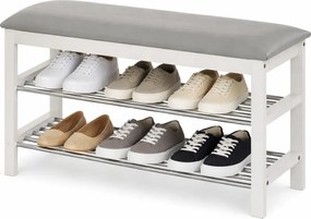 Szary Stojak Na Buty Z Siedziskiem F8-Z15