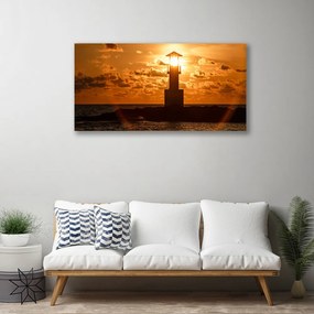 Obraz na płótnie Klasyczna Latarnia o Poranku