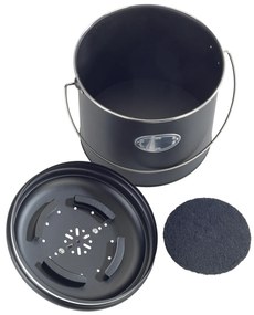 Kosz na kompost, 3 wymienne filtry neutralizujące zapachy, 6 l, Nero, WENKO