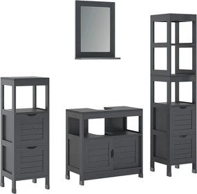 Zestaw mebli łazienkowych szary 60x30x60 vilda