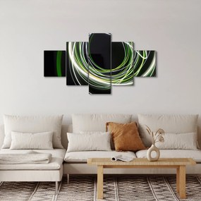 Obraz zielonych kresek (125x70 cm)