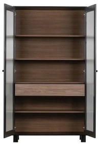 Czarna witryna z litego drewna sosnowego 110x200 cm Goos – WOOOD