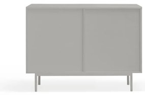 Szaro-naturalna niska komoda w dekorze dębu 108x80 cm Sierra – Teulat