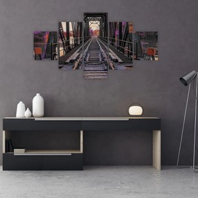 Obraz mostu kolejowego (125x70 cm)