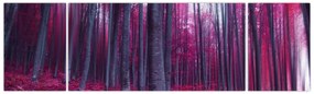 Obraz różowego lasu (170x50 cm)
