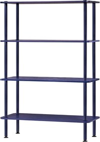 Niebieski regał w dekorze dębu 80x127x35 cm Teidi – noo.ma