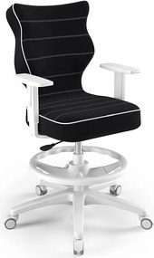 Krzesło obrotowe z podnóżkiem i podłokietnikami Duo White rozmiar 5 (146-176,5 cm)