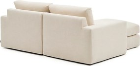 Beżowy narożnik z tkaniny szenilowej (lewostronny/z szezlongiem) Alea – Kave Home