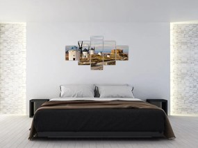 Obraz - Wiatraki Consuegra, Hiszpania (125x70 cm)