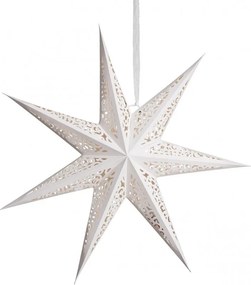Świąteczna papierowa gwiazda siedmioramienna AUREVIA 60 cm, biała