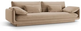 Beżowa aksamitna sofa 250 cm Torino – Micadoni