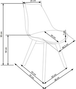 Transparentne krzesło z poduchą K245