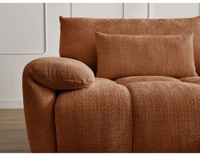 Ceglasta sofa z tkaniny szenilowej 264 cm Ivane – Bobochic Paris