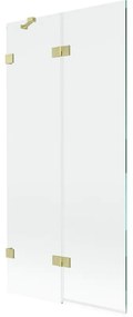 Mexen Lunar parawan nawannowy 2-skrzydłowy lewy 90 x 150 cm, transparent, złoty szczotkowany - 897-090-100-55-00-L