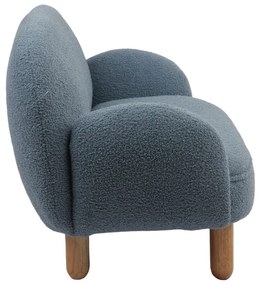 Niebieski fotel dziecięcy z materiału bouclé Rocky – Vipack