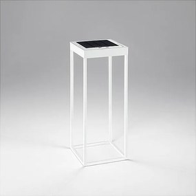 Lampa stołowa CAGE Solar Rechargeable firmy Perenz, matowa biel, wys. 50 cm