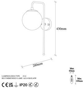 Kinkiet w kolorze złota Viran – Opviq lights