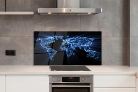Panel nad Blat Kuchenny Niebieska Mapa Świata