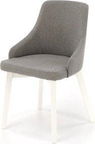 Wygodne krzesło na drewnianych nogach w kolorze białym Toledo Halmar