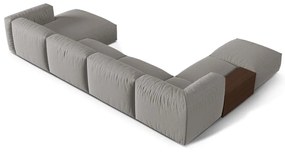 Jasnoszary narożnik modułowy (lewostronny/w kształcie litery U) Martina – Micadoni Home