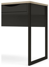 Czarne biurko Tvilum Function Plus, 130 x 48 cm