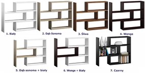 Niski regał na książki wenge H3-D67