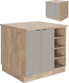 Wyspa kuchenna greybeige 90x60x82 fame-line